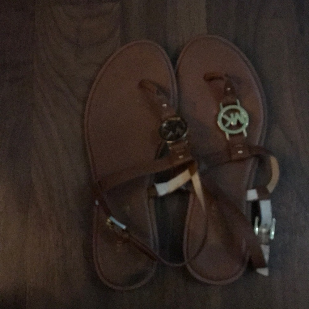 Michael Kors leather sandals.
